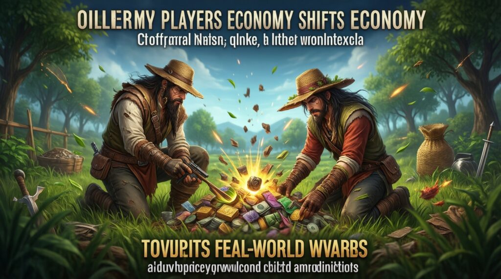 หัวข้อบทความ SEO: เศรษฐกิจในเกมทำงานอย่างไร? จาก Supply/Demand ถึงเงินเฟ้อในเกมและผลต่อราคาไอเทม - иллюстрация
