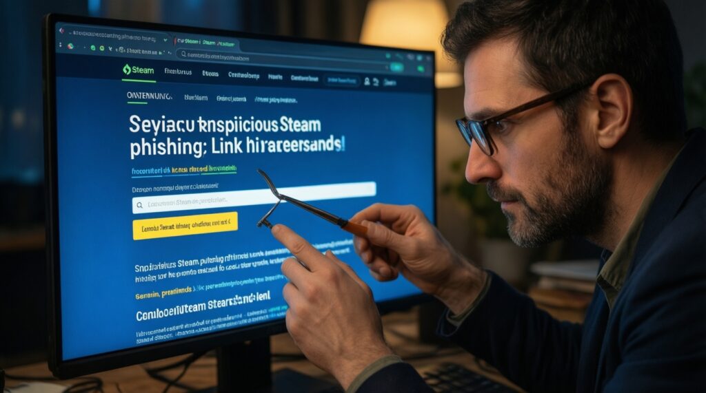 คู่มือหลีกเลี่ยงสแกม/ฟิชชิ่ง Steam: เทคนิคโกงยอดฮิตและวิธีป้องกันบัญชี - иллюстрация