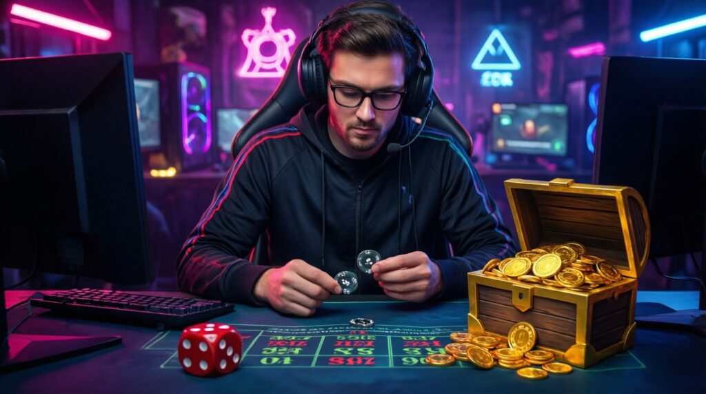 Play-to-Earn vs Gamble-to-Earn: เส้นบางๆ ระหว่างการเล่นเพื่อรายได้กับการพนัน - иллюстрация