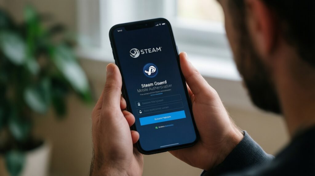 Steam Guard และการตั้งค่าความปลอดภัยที่จำเป็นก่อนเทรดไอเทมหรือเดิมพันสกิน - иллюстрация