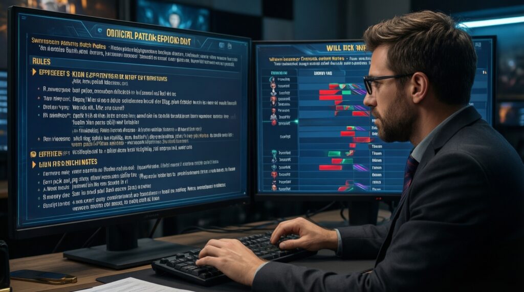 Esports Betting for Gamers: Reading Meta, Patch Notes, and Team Form Like a Pro - иллюстрация